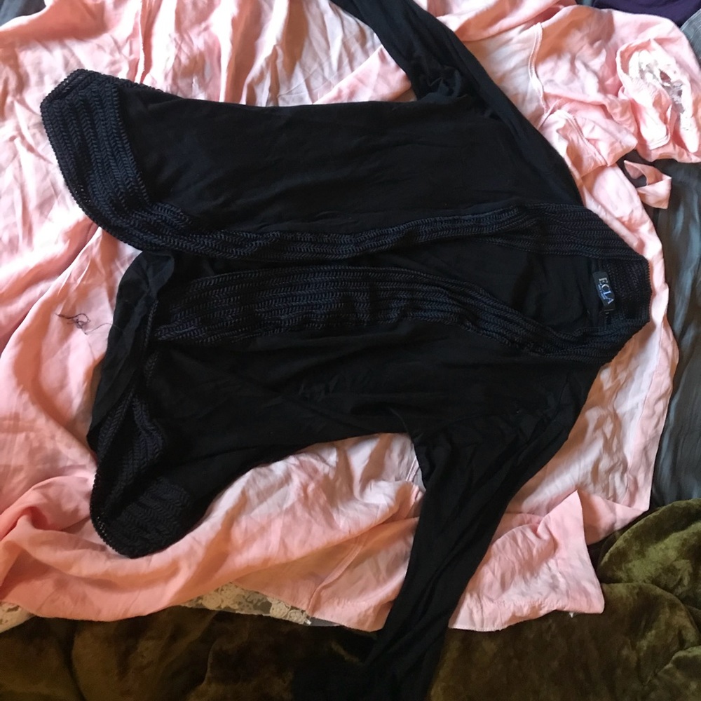 Black cardigan